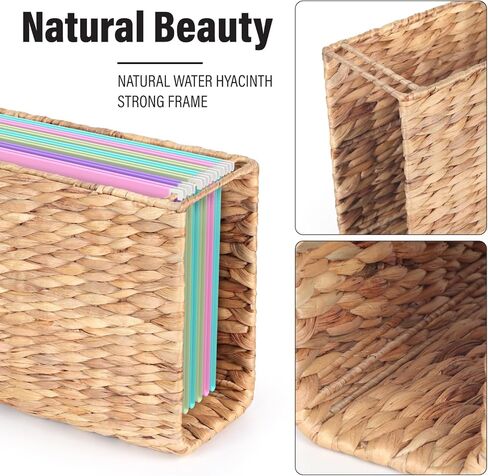 Hanging File Desk Organizer, File Folder Organizer with Handle for Letter Size, Portable Hanging Filing Box for Home Office Document Storage (Option 1) in Saudi Arabia
