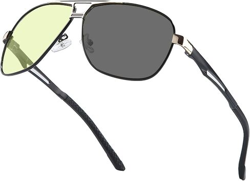 Polarized Photochromic Sports Sunglasses UV-Protection Day & Night Driving Glasses Al-Mg Metal Ultralight in Saudi Arabia