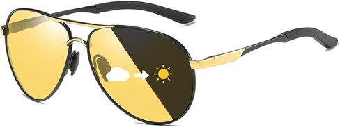 Polarized Photochromic Sports Sunglasses UV-Protection Day & Night Driving Glasses Al-Mg Metal Ultralight in Saudi Arabia