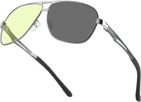 Polarized Photochromic Sports Sunglasses UV-Protection Day & Night Driving Glasses Al-Mg Metal Ultralight in Saudi Arabia