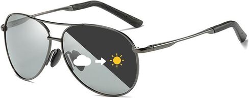 Polarized Photochromic Sports Sunglasses UV-Protection Day & Night Driving Glasses Al-Mg Metal Ultralight in Saudi Arabia