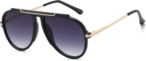 EYLRIM Oversized Retro Aviator Sunglasses for Women Men 70s Trendy Gold Metal Sun Glasses Pilot Shades in Saudi Arabia
