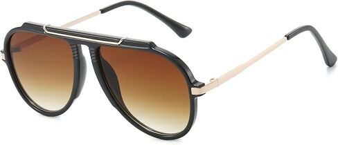 EYLRIM Oversized Retro Aviator Sunglasses for Women Men 70s Trendy Gold Metal Sun Glasses Pilot Shades in Saudi Arabia