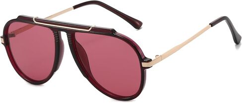 EYLRIM Oversized Retro Aviator Sunglasses for Women Men 70s Trendy Gold Metal Sun Glasses Pilot Shades in Saudi Arabia