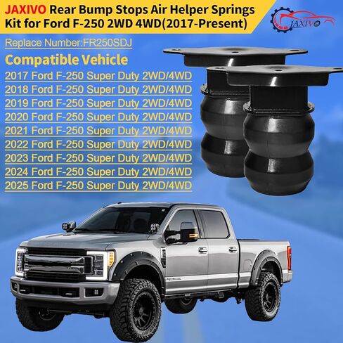 Rear Bump Stop Rubber, Super Duty SES, Fit for Ford F-250 2WD 4WD(2017-Present), Rear Air Helper Springs Kit Replace FR250SDJ in Saudi Arabia