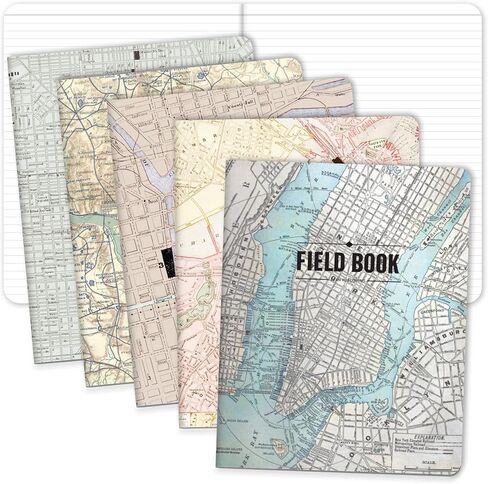 Elan Publishing Company Field Notebook/Journal - 8"x10" - Maps Covers - Lined - Pack of 5 in Saudi Arabia