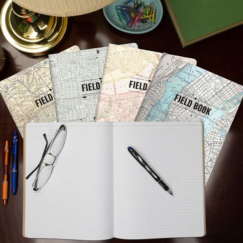 Elan Publishing Company Field Notebook/Journal - 8"x10" - Maps Covers - Lined - Pack of 5 in Saudi Arabia