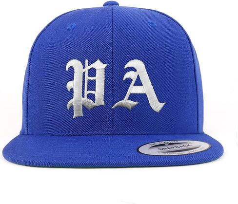 Trendy Apparel Shop Pennsylvania PA Old English Embroidered Flatbill Snapback in Saudi Arabia