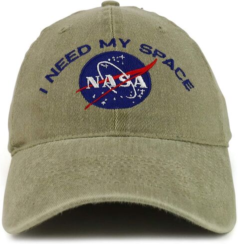 NASA I Need My Space Embroidered Flex Stretchable Pigment Dyed Cap in Saudi Arabia