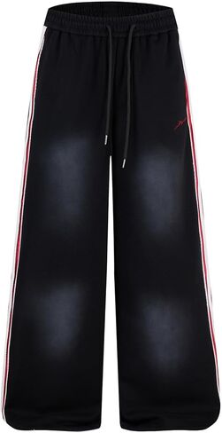 Bakyarder Unisex Vintage Gradient Wide Leg Sweatpants Retro Loose Casual Streetwear Joggers in Saudi Arabia