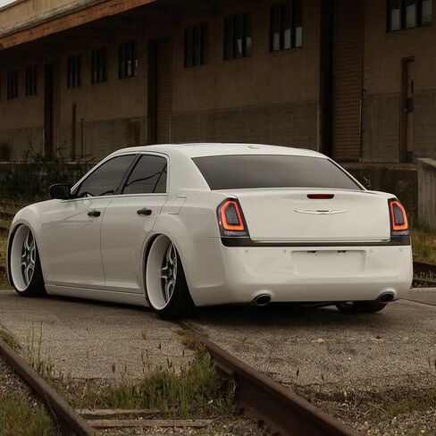 VLAND LED Tail Lights For 2011-2014 Chrysler 300 with Sequential Signals and Startup Animation Rear Lamps Assembly, Driver side & Passenger side, Red & Smoked Lens Style in Saudi Arabia