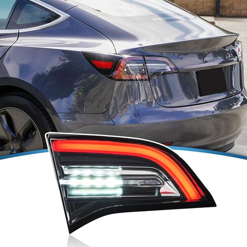 Compatible with 2017-2022 Tesel M3 Inner Trunk Tail Light 3PIN Full LED Type 1077401-00-G 1077402-00-G Driver Side (Not compatible with 2023-2024 Tesla Model 3) in Kuwait