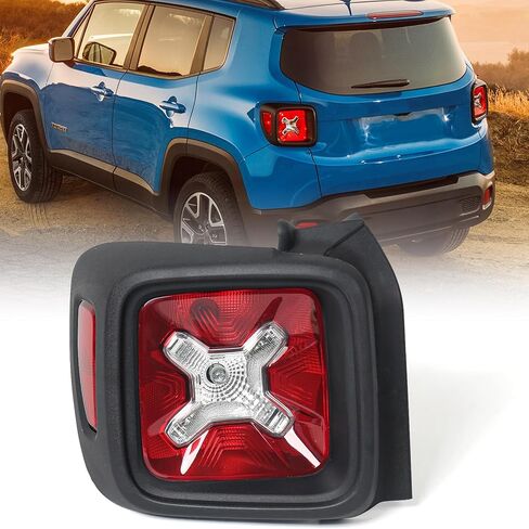 ضوء خلفي Huray لسيارة Jeep Renegade 2015-2022 OE استبدال المصباح الخلفي (أسود، جانب السائق (يسار)) in Saudi Arabia