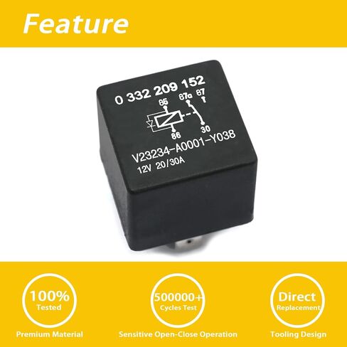 Automotive Relays 1 Packs 0 332 209 152 Relay 033209152 Relay 5 Pins 12 V 20/30A in Saudi Arabia