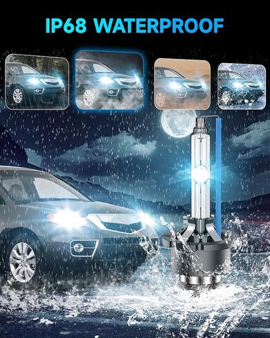 Fit for Acura 2007-2015 MDX RDX 1999-2015 RL 2010-2013 ZDX OEM 35W Projector Low Beam D2S HID Xenon Headlight Bulbs Replace, 8000K Blue Super Bright D2SC1 Bi-xenon Light, Pack of 2 in Saudi Arabia