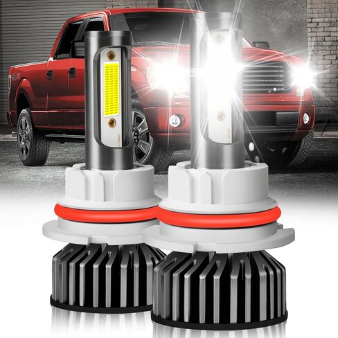 مناسب لأضواء Ford F150 2004-2014 مع مروحة، 800% مصابيح إضاءة فائقة السطوع Hi Lo Beam، التوصيل والتشغيل، 6500K أبيض بارد 36000LM، حزمة من 2 in Saudi Arabia
