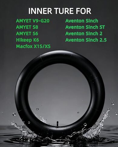 أنبوب إطار الدراجة الإلكترونية لـ AMYET V9-G20/S8/S6/K6، Hikeep K6، Macfox X1S/XS، Aventon Sinch، أنبوب إطار سميك سميك بديل مطاطي بوتيل، ملحقات أجزاء الدراجة الكهربائية in Kuwait