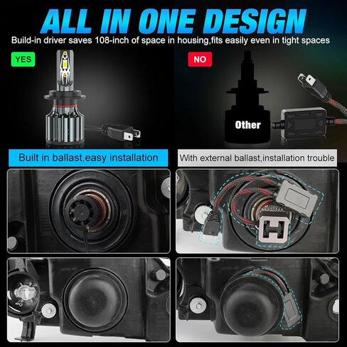 Fit For Ford Explorer (2002 2003 2004 2005) bulbs,9005 9006 High Low Beam and 9145 Fog Light bulbs Combo kit, 6000K White light, 30000LM 500% Brightnes Bulbs, with Fan, Plug n Play, pack of 6 in Kuwait