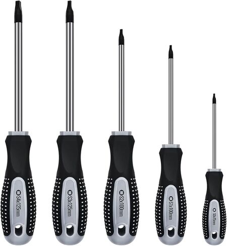 Narwhal Robertson Square Head Screwdriver Set (5 Pack in the Following Sizes: #0, #1, #2, #3, and #4) Forged Steel with Magnetic Tips & Soft Ergonomic Handle in Kuwait