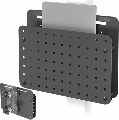 VIVO Steel Clamp-on Desk Leg Laptop Mount Holder, 14 x 11 inch Magnetic Peg Board, Desk Accessory Organizer, Black, Mount-LHS1 in Saudi Arabia