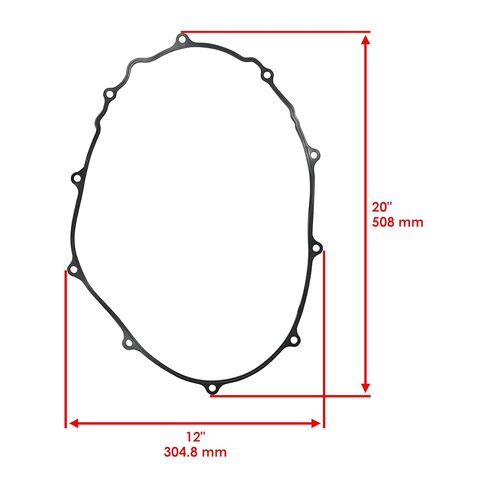 Caltric V-Belt Outer Clutch Cover Gasket Compatible with Suzuki Lt-A750X Kingquad 750 4X4 Axi 2008-2023 in Saudi Arabia