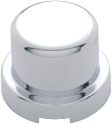 United Pacific 10752 - Wheel Lug Nut Cover Set - 9/16" X 11/16" Chrome Plastic Flat Top Nut Cover - Push-On (10 Pack) in Saudi Arabia