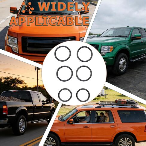 مجموعة من 6 قطع من خرطوم الرادياتير 926-168 على شكل حرف O لـ 2011-2018 Ford F-150 5.0L & Mustang، خرطوم الرادياتير وختم أنبوب التبريد على شكل حرف T، يستبدل DR3Z-8566-A وBC3Z-8590-F in Kuwait