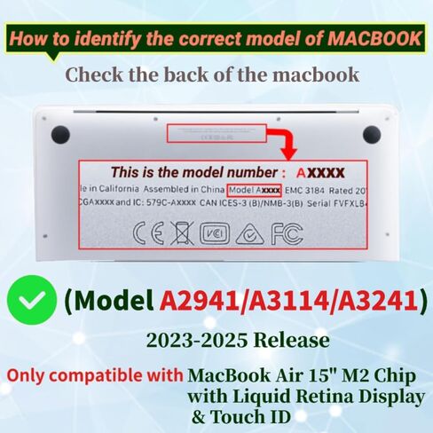 Shell Compatible for MacBook Air 15 inch 2025-2023 Years Model A3114 A2941 A3241 with M3/ M2 Chip and Liquid Retina Display, Laptop Case & Computer Sleeve & Keyboard Skin, Milk Cow Print in Saudi Arabia