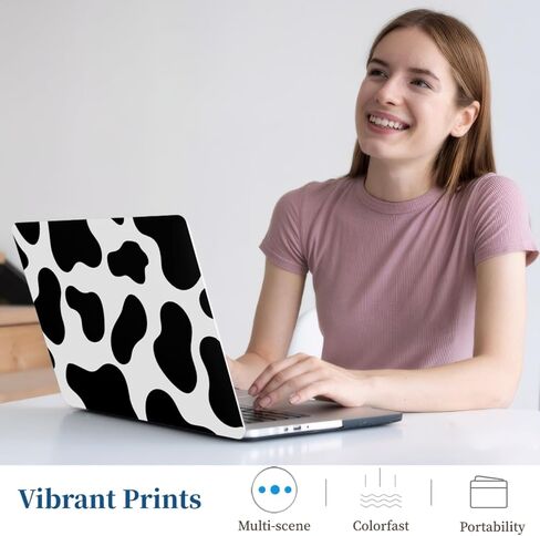 Shell Compatible for MacBook Air 15 inch 2025-2023 Years Model A3114 A2941 A3241 with M3/ M2 Chip and Liquid Retina Display, Laptop Case & Computer Sleeve & Keyboard Skin, Milk Cow Print in Saudi Arabia