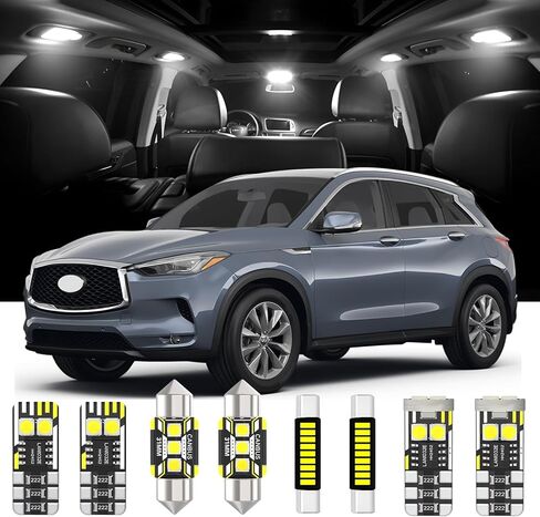 14 Pieces Interior LED Lights Replacement for Infiniti EX35 QX50 FX35 FX37 FX45 FX50 QX70 QX56 QX80 White LED Interior Bulb with Install Tool in Saudi Arabia