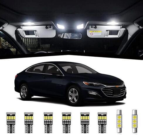 AWALITED 12 قطعة Chevy Malibu مجموعة مصابيح LED الداخلية فائقة السطوع LED خريطة قبة مصابيح كهربائية بديلة لـ 2013 2014 2015 2016 2017 2018 2019 2020 شيفروليه تشيفي ماليبو جميع الموديلات in Saudi Arabia