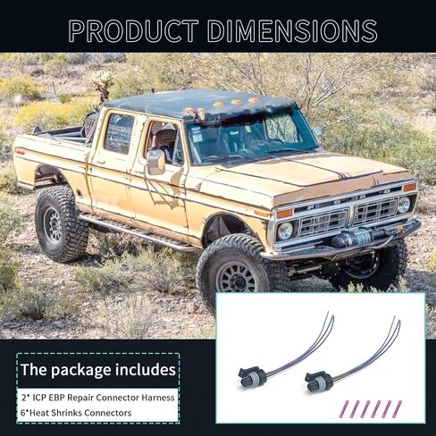 موصل تسخير ضفيرة 3 طرق متوافق مع Ford Super Duty F250 F350 F450 F550 6.0L 7.3L ديزل، يستبدل OEM 5C3Z12224A 904-222، سرج إصلاح مستشعر ICP EBP (قطعتان) in Kuwait