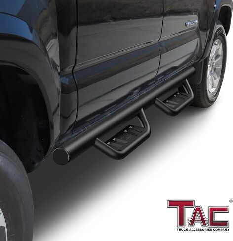 TAC 4" Drop Side Steps Running Boards Fit 2005-2023 Toyota Tacoma Double Cab | Fine Texture Black Nerf Bars | Pickup Truck Off-Road Exterior Accessories in Saudi Arabia