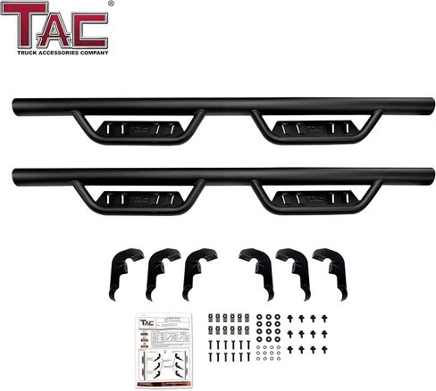TAC 4" Drop Side Steps Running Boards Fit 2005-2023 Toyota Tacoma Double Cab | Fine Texture Black Nerf Bars | Pickup Truck Off-Road Exterior Accessories in Saudi Arabia