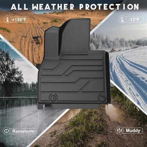 KARPAL Floor Mats for 2020-2025 Kia Telluride 7&8 Seats, TPE All Weather Custom Fit Floor Liners Car Mats Kia Telluride Accessories, 1st & 2nd & 3rd Row & Trunk Mat Full Set in Saudi Arabia