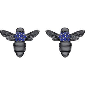 Cute Honey Bee Round Cut Gemstone 14K Black Gold Plated honey Bumble Bee Stud Earrings in Kuwait