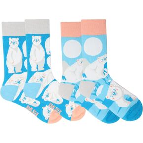 2 Pairs Fun Animal Crew Socks For Womens & Teens,Novelty Mid Calf Socks,Colorful Cute Daily Wear & Animal Lover Gift in Kuwait