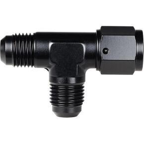 10AN Male Flare Tee Fitting Adapter with AN10 Female Swivel On Run Aluminum Black in Kuwait