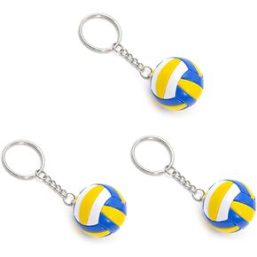 3 قطعة سلاسل المفاتيح الكرة الطائرة المحمولة الكرة الطائرة كيرينغ الكرة الطائرة اكسسوارات الكرة الطائرة الصغيرة قلادة للرجال والنساء in Kuwait