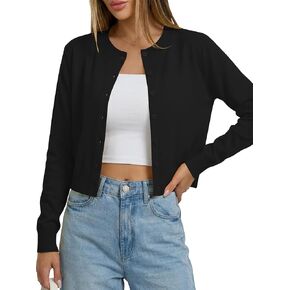 LaGracia Cropped Cardigan Sweaters for Women Button Down Long Sleeve Crew Neck Knit Sweater Trendy 2026 in Kuwait