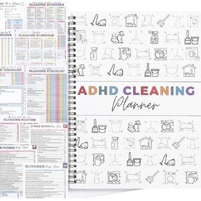 مخطط تنظيف ADHD، جدول التنظيف ومنظم قائمة المراجعة، مخطط تنظيف وتنظيم منزلي يومي أسبوعي شهري للبالغين والنساء والمراهقين in Kuwait