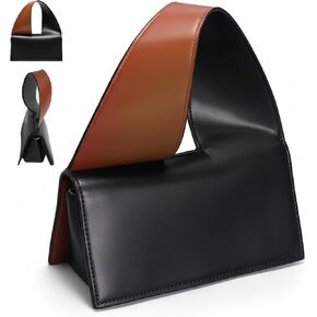 حقائب CACHIL 2026 النسائية الجديدة ذات المقبض العلوي، وحقائب كروس، وحقائب اليد، وحقائب السهرة، وحقائب هوبو، وحقائب الكتف، وحقائب اليد، وحقيبة يد عصرية متباينة من جلد البولي يوريثان باللونين البني والأسود مع أشرطة قابلة للتعديل | حقيبة 3 في 1 | حقيبة 3 في  in Kuwait