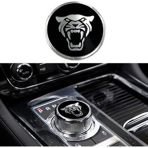 غطاء إطار لوحة MAXMILO ملحقات الزخرفة غطاء مقبض ناقل الحركة ملصق شعار الزخرفة متوافق مع جاكوار XF XE XJ F-Pace (أحمر) in Kuwait