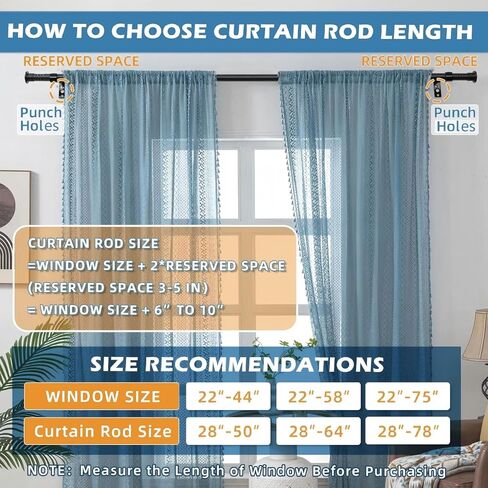 2 حزمة قضبان ستائر للنوافذ من 28 إلى 64 بوصة، 5/8 بوصة قضبان ستائر نافذة مقهى صغيرة مع أقواس باللون الأسود غير اللامع، تصميم مقطعي قابل للتعديل للستائر خفيفة الوزن في غرفة النوم والمطبخ والمركبات الترفيهية والحمام in Kuwait