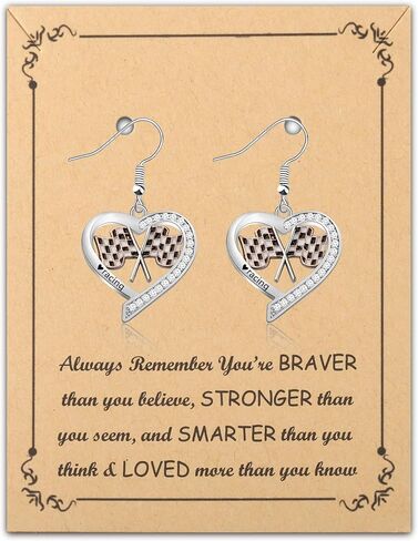 Checkered Flag Racing Earring Checkered Flag Gift Racing Race Car Gifts for Racers Fans Checkered Flag Dangle Drop Earrings in Saudi Arabia