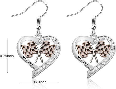 Checkered Flag Racing Earring Checkered Flag Gift Racing Race Car Gifts for Racers Fans Checkered Flag Dangle Drop Earrings in Saudi Arabia