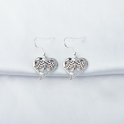 Checkered Flag Racing Earring Checkered Flag Gift Racing Race Car Gifts for Racers Fans Checkered Flag Dangle Drop Earrings in Saudi Arabia