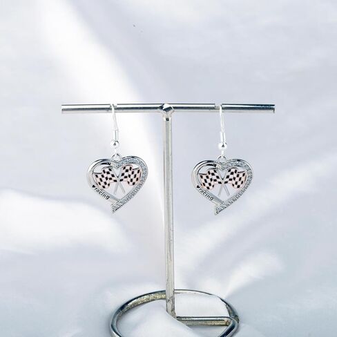 Checkered Flag Racing Earring Checkered Flag Gift Racing Race Car Gifts for Racers Fans Checkered Flag Dangle Drop Earrings in Saudi Arabia