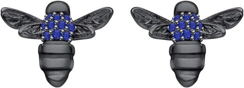 Cute Honey Bee Round Cut Gemstone 14K Black Gold Plated honey Bumble Bee Stud Earrings in Kuwait