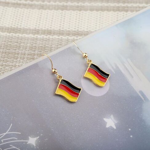 CENWA German Flag Charm Earring Germany Flag Gift National Flag Earrings in Saudi Arabia